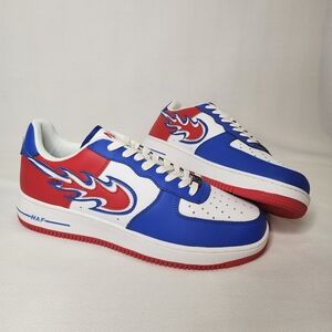 Red and Blue Flame Sneakers